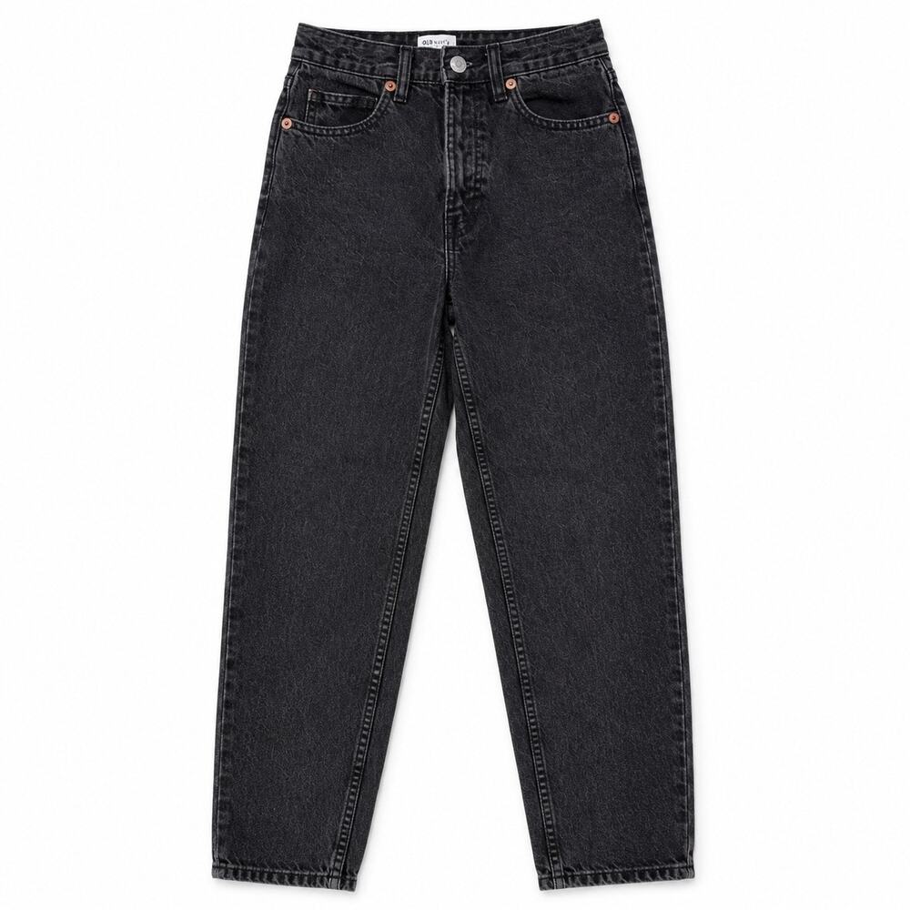 Nwot ZARA High-Waist Black Washed Straight Jeans size 0